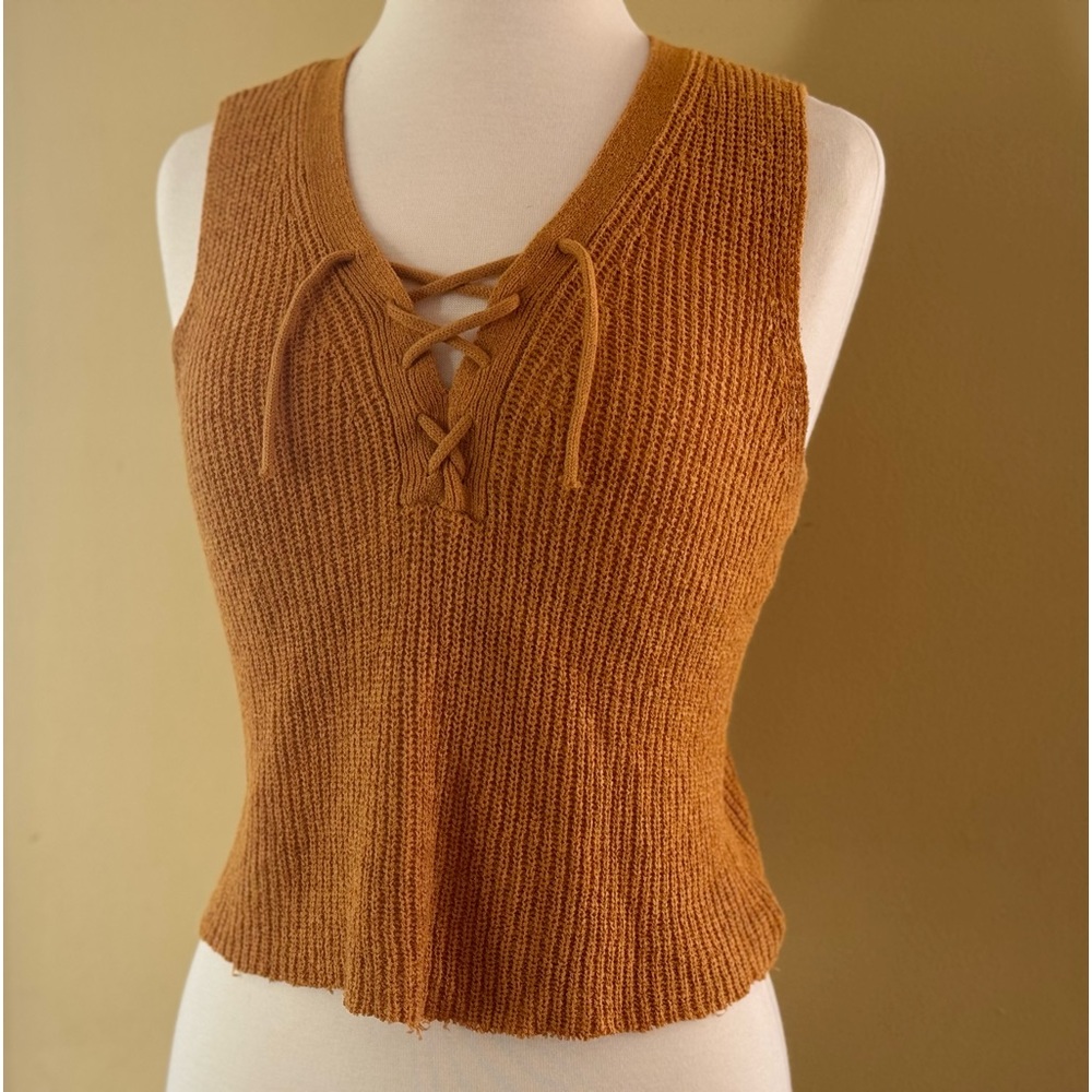 Marled by Reunited Clothing Chunky Rib Knit Top - size S